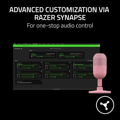 Мікрофон геймінговий Razer Seiren V3 Mini, Omni, USB-A, 1.2м, quartz (RZ19-05050200-R3M1)