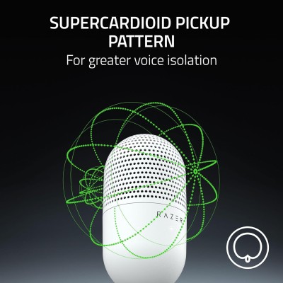 Мікрофон геймінговий Razer Seiren V3 Mini, Omni, USB-A, 1.2м, білий (RZ19-05050300-R3M1)