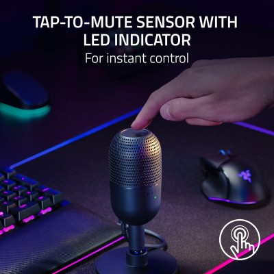 Мікрофон геймінговий Razer Seiren V3 Mini, Omni, USB-A, 1.2м, чорний (RZ19-05050100-R3M1)