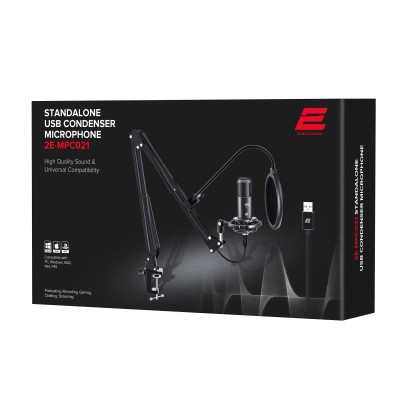 Мікрофон для ПК 2Е MPC021 Streaming, USB (2E-MPC021)