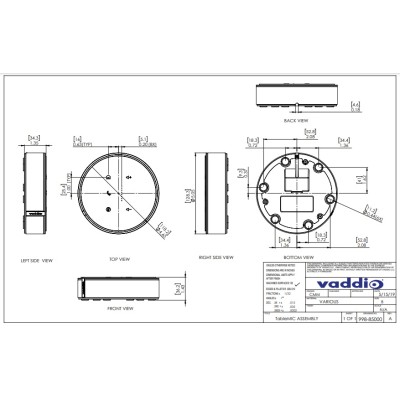 мікрофон настільний Vaddio TableMIC білий (999-85000-000W)