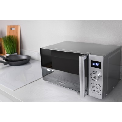 Мікрохвильова піч ARDESTO, 20л, електр.керув., 700Вт, дисплей, відкр.ручкою, швидкий старт, сріблястий (GO-E745S)