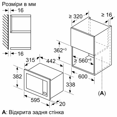Мікрохвильова піч Bosch вбудована, 20л, електр. керув., 800Вт, дисплей, чорний (BFL623MC3) Мікрохвильова піч Bosch вбудована, 20л, електр. керув., 800Вт, дисплей, чорний (BFL623MC3)
