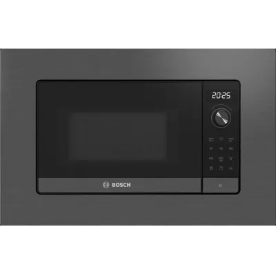 Мікрохвильова піч Bosch вбудована, 20л, електр. керув., 800Вт, дисплей, чорний-нержавійка (BEL623MD3)