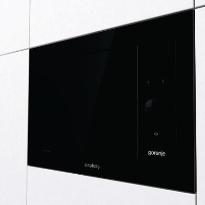 Мікрохвильова піч Gorenje вбудовувана Simplicity, 23л, міх. управл., 900Вт, гриль, дисплей, чорний (BM235G1SYB)