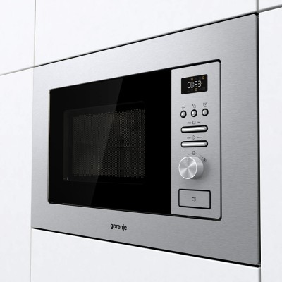 Мікрохвильова піч Gorenje вбудовувана, 20л, міх. управл., 800Вт, гриль, дисплей, інвертор, нерж (BMI201AG1X) Мікрохвильова піч Gorenje вбудовувана, 20л, міх. управл., 800Вт, гриль, дисплей, інвертор, нерж (BMI201AG1X)