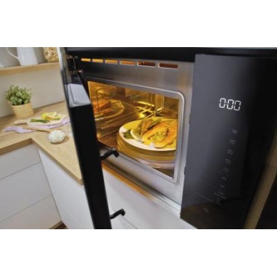Мікрохвильова піч Gorenje вбудовувана, 25л, електр. управл., 900Вт, гриль, дисплей, інвертор, чорний (BMI251SG3BG)