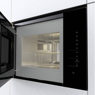 Мікрохвильова піч Gorenje вбудовувана, 25л, електр. управл., 900Вт, гриль, дисплей, інвертор, чорний (BMI251SG3BG)