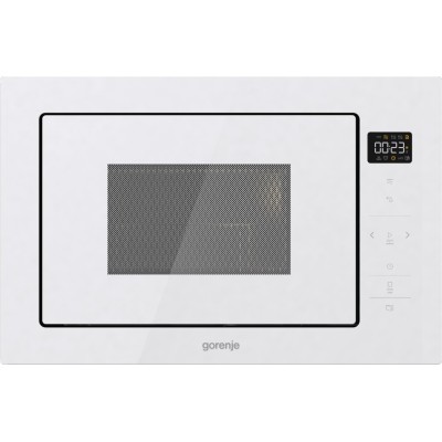 Мікрохвильова піч Gorenje вбудовувана, 25л, електр. управл., 900Вт, гриль, дисплей, приготування на кількох рівнях, білий (BM251