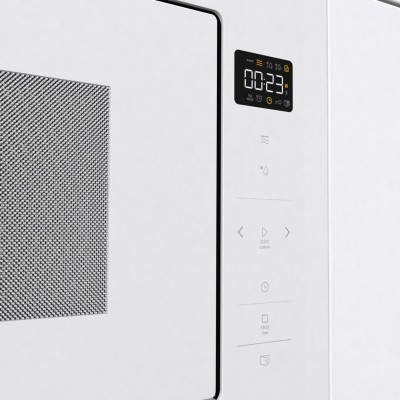 Мікрохвильова піч Gorenje вбудовувана, 25л, електр. управл., 900Вт, гриль, дисплей, приготування на кількох рівнях, білий (BM251