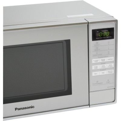 Мікрохвильова піч Panasonic, 20л, електр.управл., 800Вт, дисплей, сріблястий (NN-ST27HMZUE)