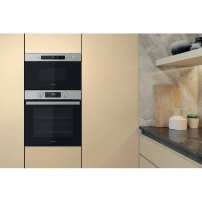 Мікрохвильова піч Whirlpool вбудована, 22л, електронне упр., 750Вт, гриль, дисплей, нерж (MBNA920X)