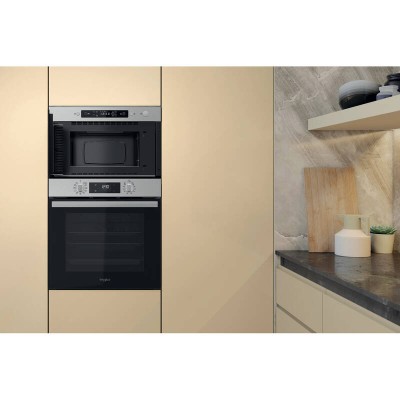 Мікрохвильова піч Whirlpool вбудована, 22л, електронне упр., 750Вт, гриль, дисплей, нерж (MBNA920X)