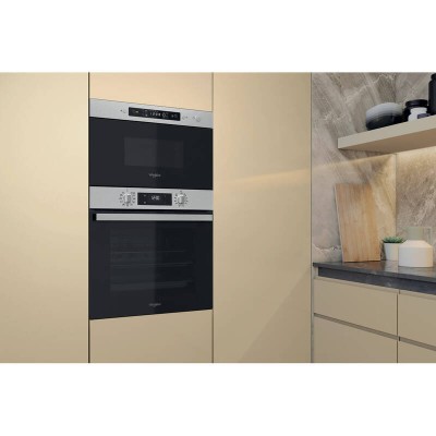 Мікрохвильова піч Whirlpool вбудована, 22л, електронне упр., 750Вт, гриль, дисплей, нерж (MBNA920X)