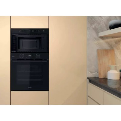 Мікрохвильова піч Whirlpool вбудована, 22л, електронне упр., 750Вт, гриль, дисплей, чорний (MBNA920B)