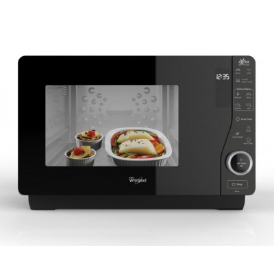 Мікрохвильова піч Whirlpool, 25л, електронне упр., 800Вт, гриль, дисплей, чорний (MWF421SL)