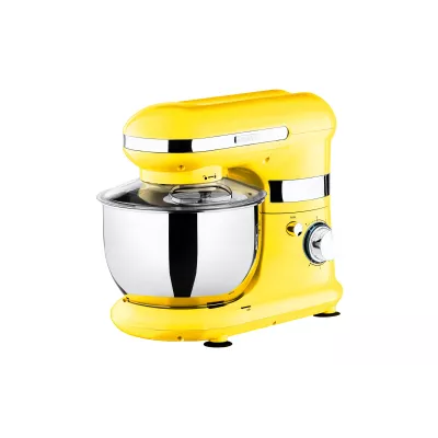 Міксер Ardesto планетарний 800Вт, насадки-3, чаша-нерж., метал, 4л, Pulse-режим, жовтий (KSTM-8044)