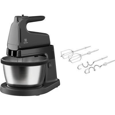 Міксер Electrolux стаціонарний 500Вт, насадки-4, чаша-метал, 3.5л, сірий темний (ESM4B)