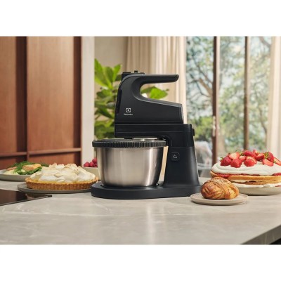 Міксер Electrolux стаціонарний 500Вт, насадки-4, чаша-метал, 3.5л, сірий темний (ESM4B)