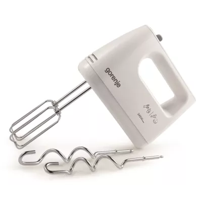 Міксер Gorenje ручний 345Вт, насадки-4, турборежим, білий (M360CW)