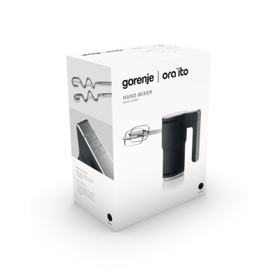 Міксер Gorenje ручний 400Вт, насадки-4, чорний (M400ORAB)