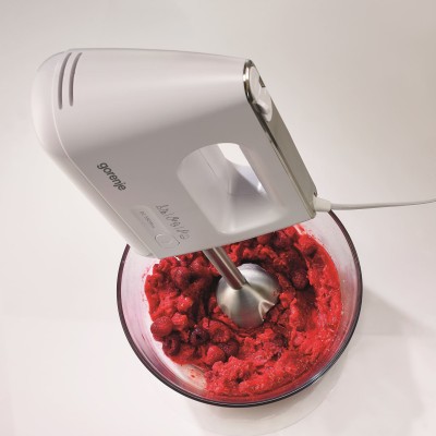 Міксер Gorenje ручний 550Вт, насадки-4 вінчика + блендер, турборежим, білий (M550CSDC)