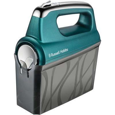 Міксер Russell Hobbs ручний Turquoise, 350Вт, насадки-4, турборежим, бірюзовий (25891-56)