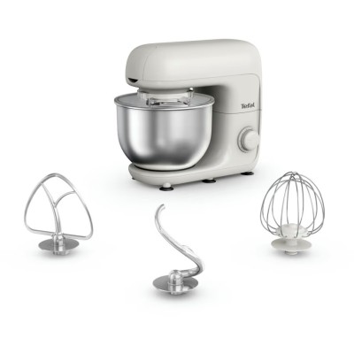 Міксер Tefal планетарний Bake Essential 800Вт, насадки-3, чаша-нерж., метал, 4.8л, білий (QB160138)