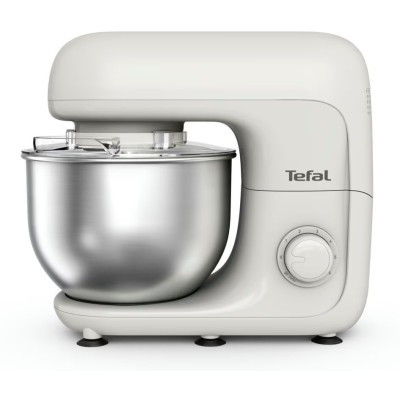Міксер Tefal планетарний Bake Essential 800Вт, насадки-3, чаша-нерж., метал, 4.8л, білий (QB160138)