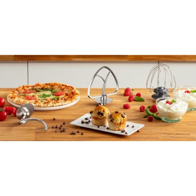 Міксер Tefal планетарний Bake Essential 800Вт, насадки-3, чаша-нерж., метал, 4.8л, білий (QB160138)