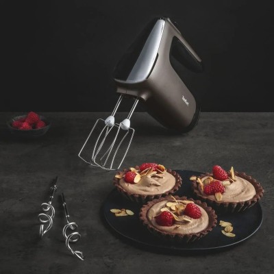 Міксер Tefal ручний Powermix Silence 600Вт, насадки-4, турборежим, сіро-чорний (HT650E38)
