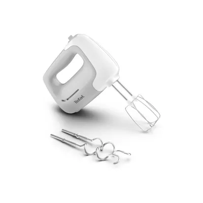 Міксер Tefal ручний Prep'Mix 450Вт, насадки-4, турборежим, сірий (HT450B38)