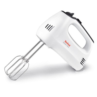 Міксер Tefal ручний Quick Mix 300Вт, насадки-4, турборежим, біло-сірий (HT310138)