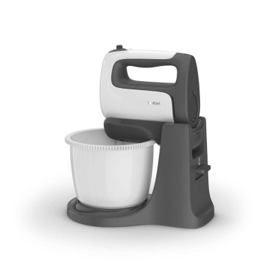 Міксер Tefal стаціонарний  Prep'Mix+ Standbowl 500Вт, насадки-4, чаша-пластик, 2.5л, турборежим, біло-сірий (HT464138)