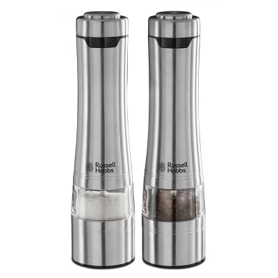 Млини для солі та перцю Russell Hobbs ААх4, керамічні жорна, сталевий Млини для солі та перцю Russell Hobbs ААх4, керамічні жорна, сталевий