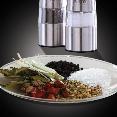 Млини для солі та перцю Russell Hobbs ААх4, керамічні жорна, сталевий Млини для солі та перцю Russell Hobbs ААх4, керамічні жорна, сталевий
