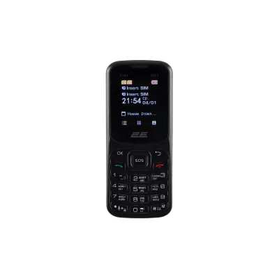 Мобільний телефон 2E E180 2023 1.77" 2SIM, 1000мА•год, Black