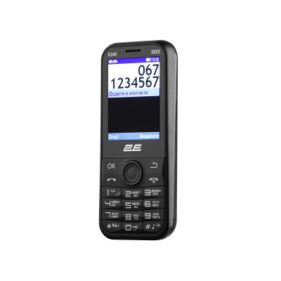 Мобільний телефон 2E E240 2022 2.4" 2SIM, 1000мА•год, Black