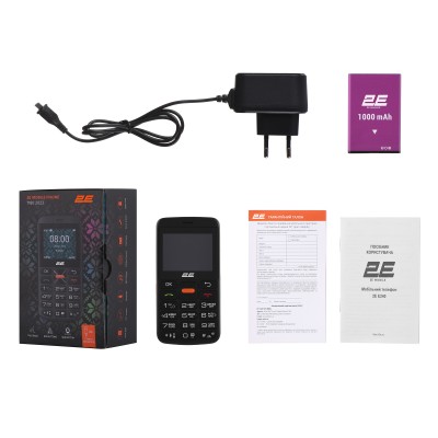 Мобільний телефон 2E T180 MAX 2.3" 2SIM, 1000мА•год, Black Мобільний телефон 2E T180 MAX 2.3" 2SIM, 1000мА•год, Black