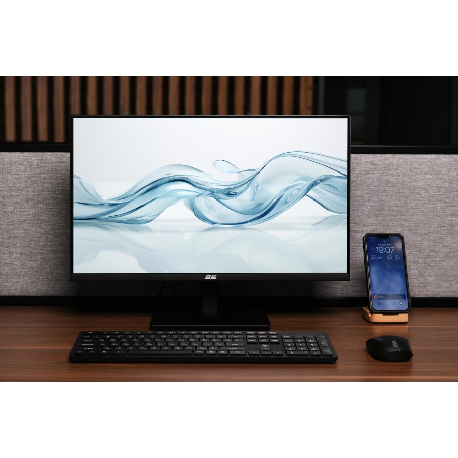 Монітор 2E 23.8" E2424B D-Sub, HDMI, VA, 100Hz, FreeSync Монітор 2E 23.8" E2424B D-Sub, HDMI, VA, 100Hz, FreeSync