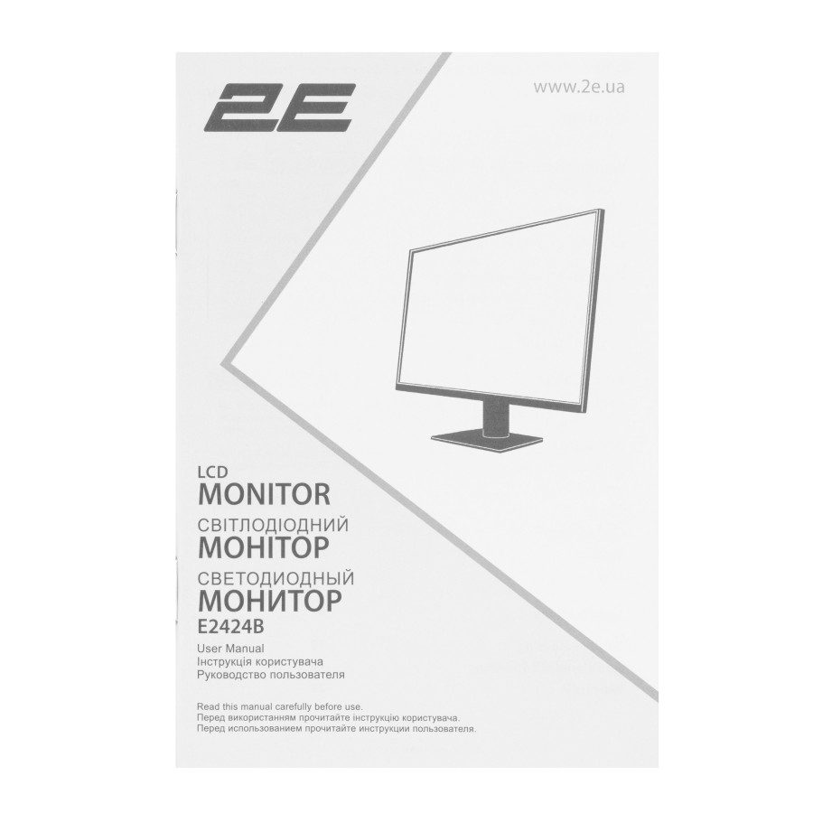 Монітор 2E 23.8" E2424B D-Sub, HDMI, VA, 100Hz, FreeSync Монітор 2E 23.8" E2424B D-Sub, HDMI, VA, 100Hz, FreeSync