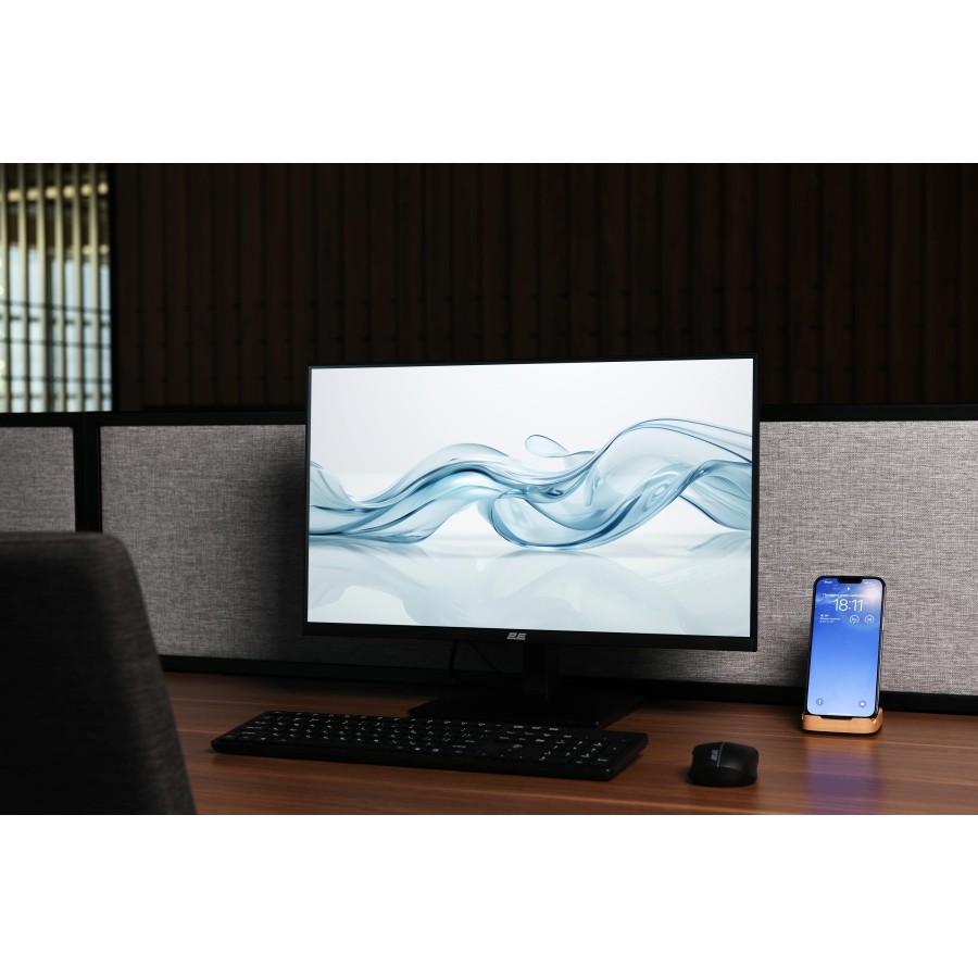 Монітор 2E 23.8" E2424B D-Sub, HDMI, VA, 100Hz, FreeSync Монітор 2E 23.8" E2424B D-Sub, HDMI, VA, 100Hz, FreeSync