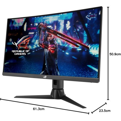 Монітор Asus 27" ROG Strix XG27AQV 2xHDMI, DP, Audio, IPS, 2560x1440, 170Hz, 1ms, sRGB 120%, CURVED, AdaptiveSync, Pivot, HDR400