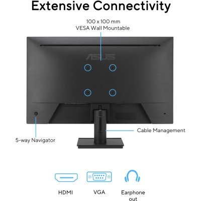 Монітор Asus 27" VA279HG D-Sub, HDMI, Audio, IPS, 120Hz, 1ms, sRGB 99%, AdaptiveSync Монітор Asus 27" VA279HG D-Sub, HDMI, Audio, IPS, 120Hz, 1ms, sRGB 99%, AdaptiveSync