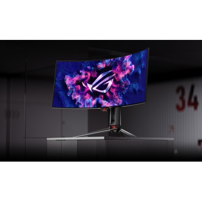 Монітор Asus 33.9" ROG Swift PG34WCDM 2xHDMI, DP, USB-C, 3xUSB, MM, OLED, 3440x1440, 21:9, 240Hz, 0.03ms, DCI-P3 99%, CURVED, Ad Монітор Asus 33.9" ROG Swift PG34WCDM 2xHDMI, DP, USB-C, 3xUSB, MM, OLED, 3440x1440, 21:9, 240Hz, 0.03ms, DCI-P3 99%, CURVED, Ad