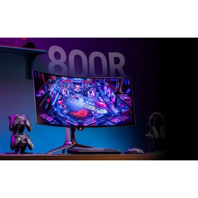 Монітор Asus 33.9" ROG Swift PG34WCDM 2xHDMI, DP, USB-C, 3xUSB, MM, OLED, 3440x1440, 21:9, 240Hz, 0.03ms, DCI-P3 99%, CURVED, Ad Монітор Asus 33.9" ROG Swift PG34WCDM 2xHDMI, DP, USB-C, 3xUSB, MM, OLED, 3440x1440, 21:9, 240Hz, 0.03ms, DCI-P3 99%, CURVED, Ad