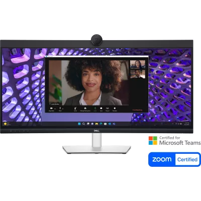Монітор DELL 34" P3424WEB HDMI, DP, USB-C, RJ-45, MM, IPS, 3440x1440, 21:9, sRGB 99%, CURVED, HAS, Cam