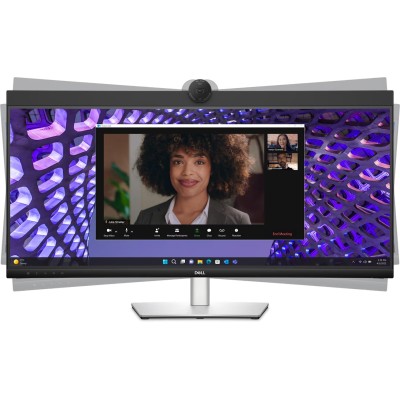 Монітор DELL 34" P3424WEB HDMI, DP, USB-C, RJ-45, MM, IPS, 3440x1440, 21:9, sRGB 99%, CURVED, HAS, Cam