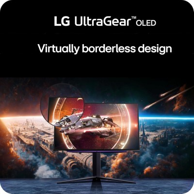 Монітор LG 27" 27GS95QE-B 2xHDMI, DP, USB, Audio, OLED, 2560x1440, 240Hz, 0.03ms, DCI-P3 98.5%, G-SYNC, FreeSync, AdaptiveSync, 
