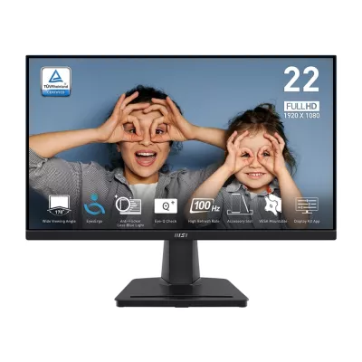 Монітор MSI 21.45" PRO MP225V D-Sub, HDMI, VA, 100Hz, 4ms, sRGB 100%, AdaptiveSync
